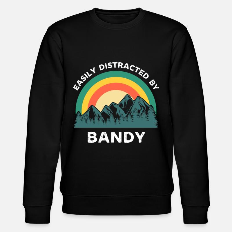 Easily distracted by Bandy - Stanley/Stella CHANGER Unisex Organic Sweatshirt - black