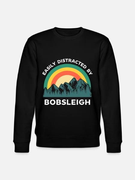 Easily distracted by Bobsleigh - Stanley/Stella CHANGER Unisex Organic Sweatshirt - black