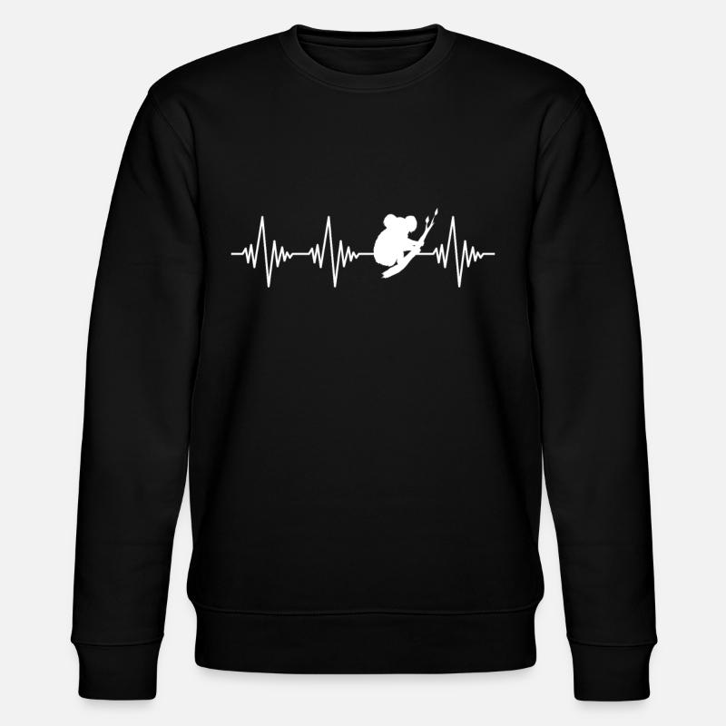 Koala Heartbeat - Stanley/Stella CHANGER Unisex Organic Sweatshirt - black