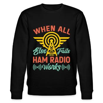 Funk Amateur Funker Funken Radio Hobby Cadeau - Sweat bio CHANGER Stanley/Stella Unisexe - noir - Devant - Nik (191cm) & Marisol (170cm)