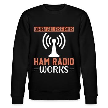 Funk Amateur Funker Funken Radio Hobby Cadeau - Sweat bio CHANGER Stanley/Stella Unisexe - noir - Devant - Nik (191cm) & Marisol (170cm)