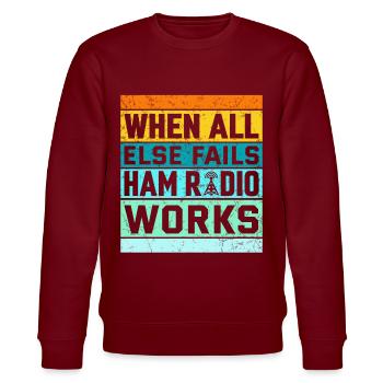 Funk Amateur Funker Funken Radio Hobby Cadeau - Sweat bio CHANGER Stanley/Stella Unisexe - bordeaux - Devant - Nik (191cm) & Marisol (170cm)