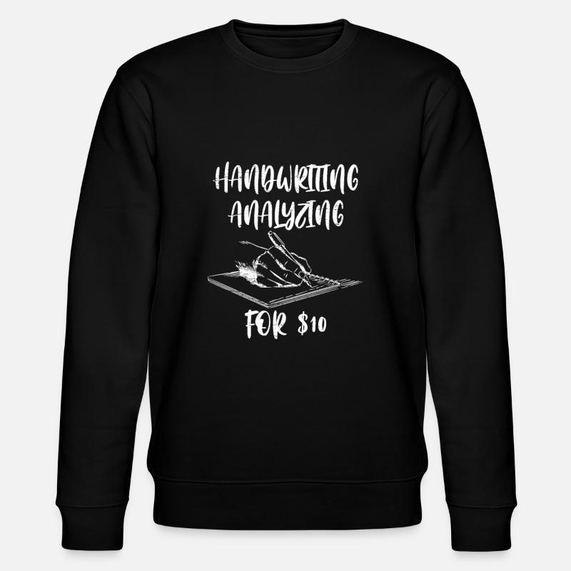 Handschriftleser Handschrift Lesen Lustig - Stanley/Stella Unisex Bio-Sweatshirt CHANGER  - Schwarz