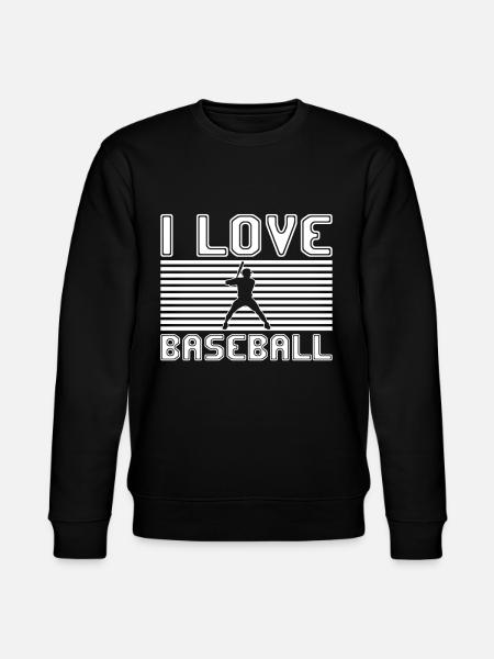 I love baseball - Stanley/Stella CHANGER Unisex Organic Sweatshirt - black