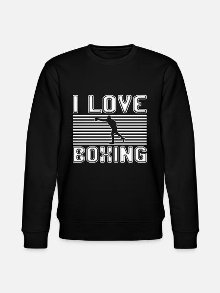 I love boxing - Stanley/Stella CHANGER Unisex Organic Sweatshirt - black