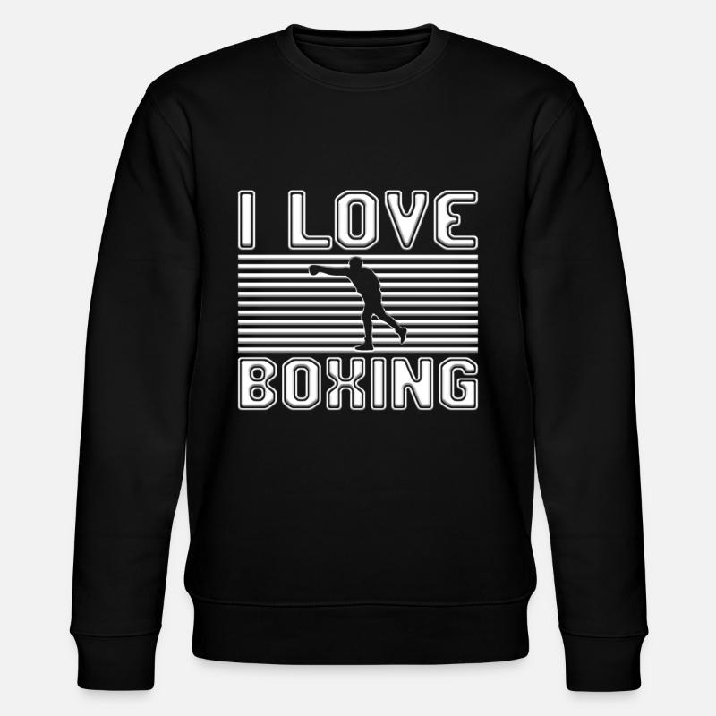 I love boxing - Stanley/Stella Unisex Bio-Sweatshirt CHANGER - Schwarz