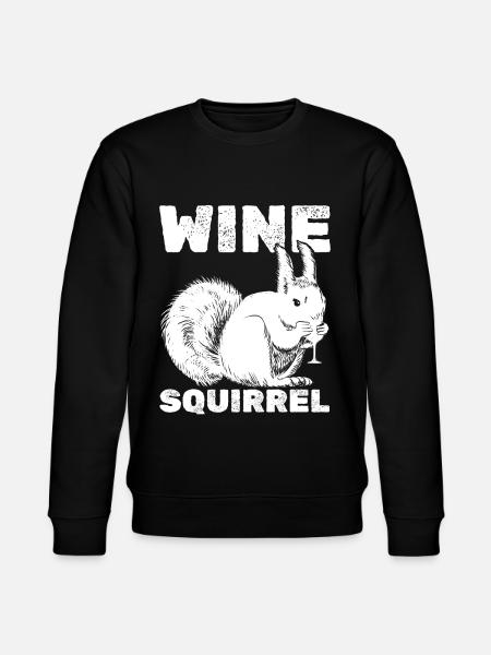 Squirrel Wine Squirrel - Stanley/Stella CHANGER Unisex Organic Sweatshirt - black