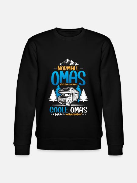 Coole Omas fahren Wohnmobil - Stanley/Stella Unisex Bio-Sweatshirt CHANGER  - Schwarz