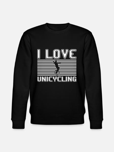 I love unicycling - Stanley/Stella CHANGER Unisex Organic Sweatshirt - black