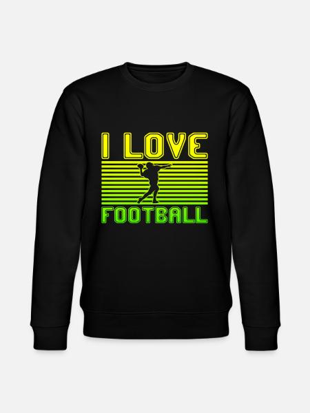 I love football - Stanley/Stella CHANGER Unisex Organic Sweatshirt - black