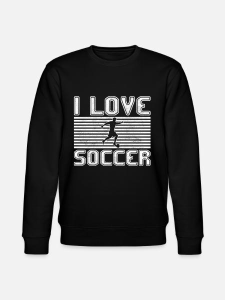I love soccer - Stanley/Stella CHANGER Unisex Organic Sweatshirt - black