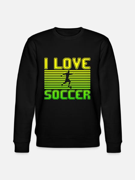 I love soccer - Stanley/Stella CHANGER Unisex Organic Sweatshirt - black