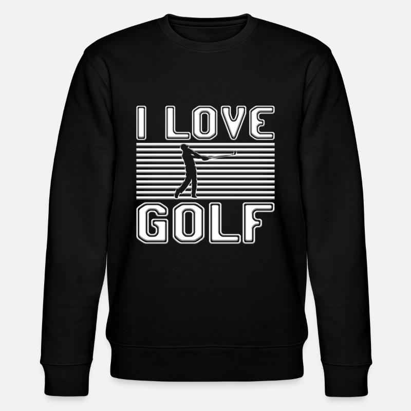 I love golf - Stanley/Stella Unisex Bio-Sweatshirt CHANGER  - Schwarz