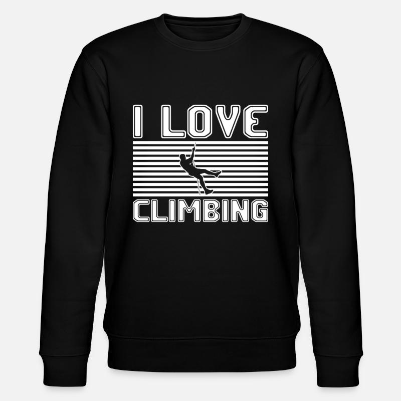 I love climbing - Stanley/Stella CHANGER Unisex Organic Sweatshirt - black