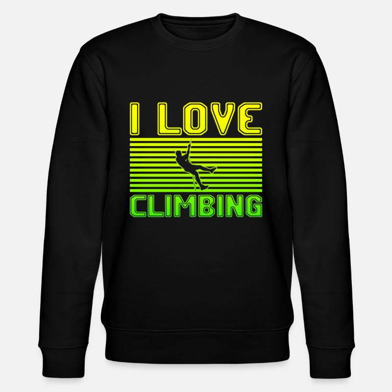 I love climbing - Stanley/Stella Unisex Bio-Sweatshirt CHANGER - Schwarz
