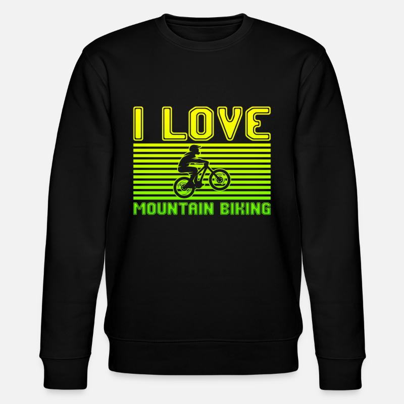 I love mountain biking - Stanley/Stella Unisex Bio-Sweatshirt CHANGER  - Schwarz