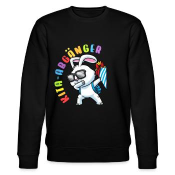 Kita Abgänger Schultüte Hase Kindergarten - Stanley/Stella Unisex Bio-Sweatshirt CHANGER  - Schwarz - Vorne - Nik (191cm) & Marisol (170cm)