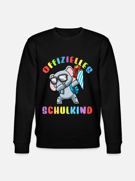 Schulkind Einschulung Elefant - Stanley/Stella Unisex Bio-Sweatshirt CHANGER - Schwarz