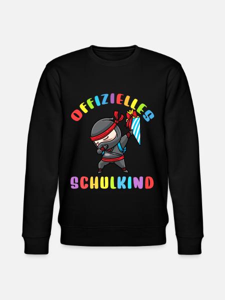 Schulkind Einschulung Ninja - Stanley/Stella Unisex Bio-Sweatshirt CHANGER  - Schwarz