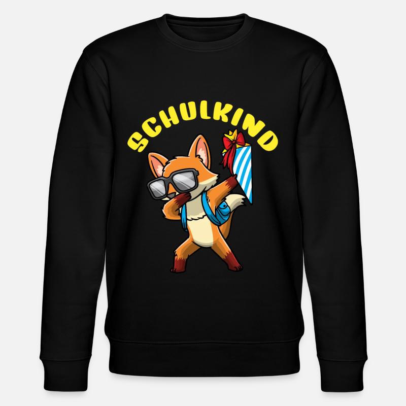 Schulkind Einschulung Fuchs - Stanley/Stella Unisex Bio-Sweatshirt CHANGER  - Schwarz