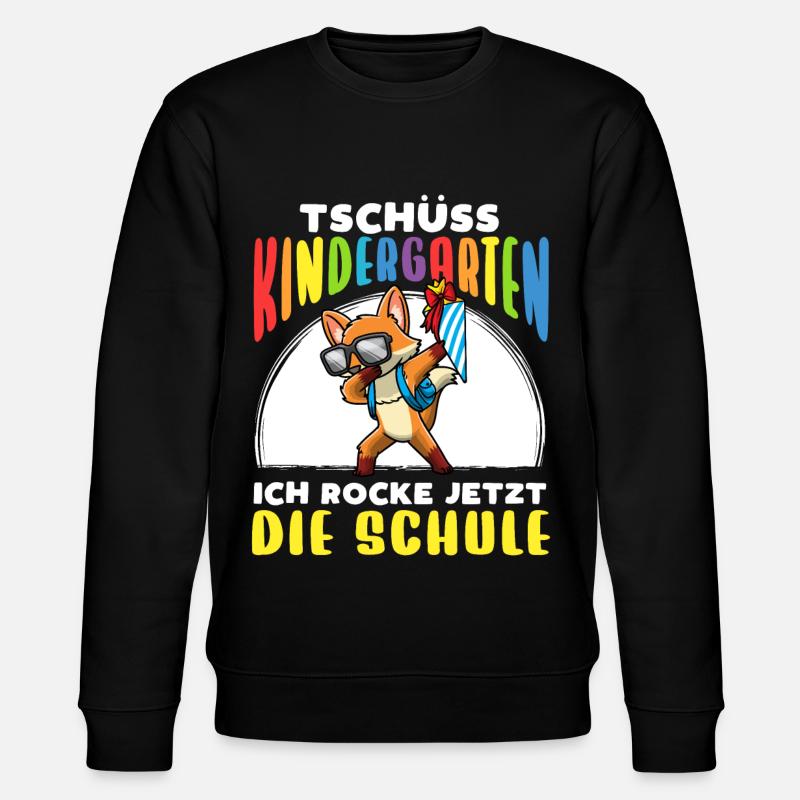 Schulkind Einschulung Fuchs - Stanley/Stella Unisex Bio-Sweatshirt CHANGER  - Schwarz