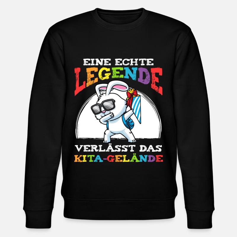 Schulkind Einschulung Hase - Stanley/Stella Unisex Bio-Sweatshirt CHANGER  - Schwarz