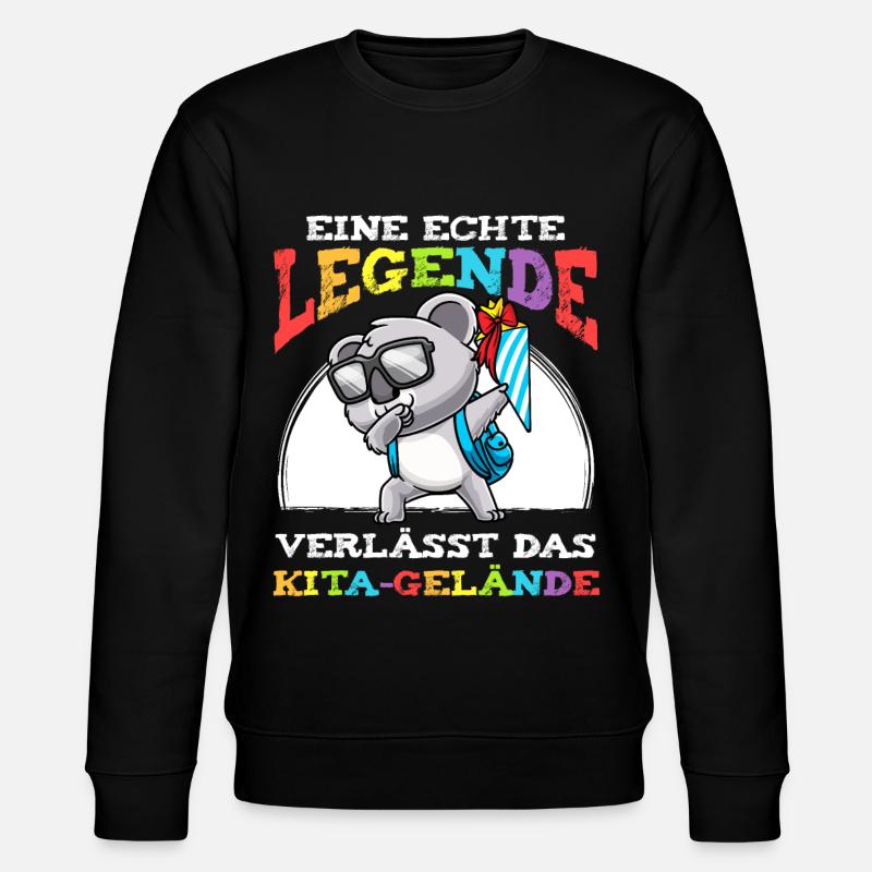 Schulkind Einschulung Koala - Stanley/Stella Unisex Bio-Sweatshirt CHANGER  - Schwarz