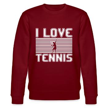 J’adore le tennis - Sweat bio CHANGER Stanley/Stella Unisexe - bordeaux - Devant - Nik (191cm) & Marisol (170cm)
