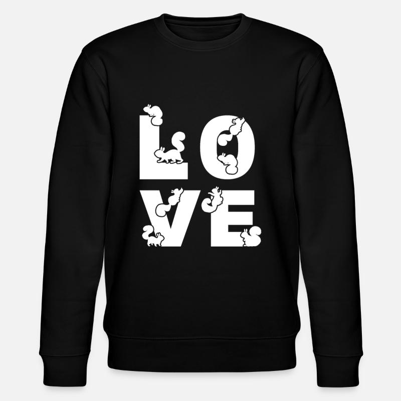 Écureuil AMOUR Mignon Écureuil - Sweat bio CHANGER Stanley/Stella Unisexe - noir