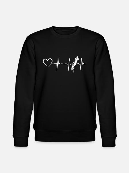 squid octopus palpitations with heartbeat, - Stanley/Stella CHANGER Unisex Organic Sweatshirt - black