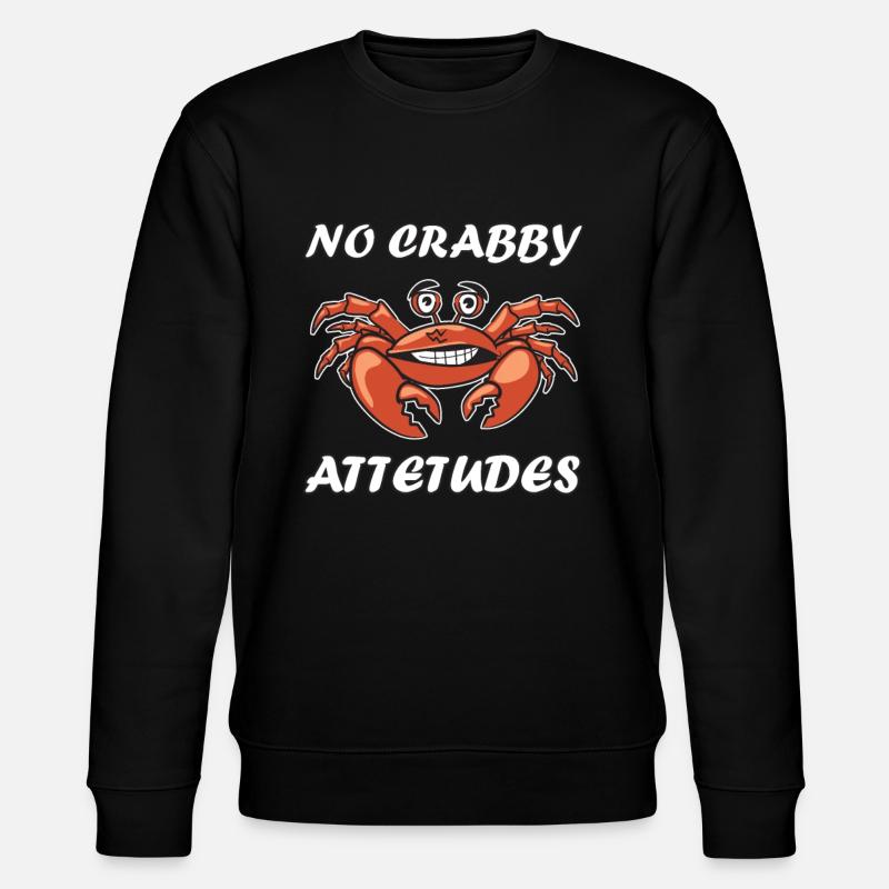 No digging attacks funny crab - Stanley/Stella CHANGER Unisex Organic Sweatshirt - black