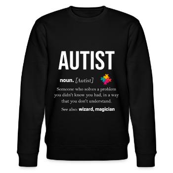 Autismus Geschenk Autist Asperger ADHS Autism - Stanley/Stella Unisex Bio-Sweatshirt CHANGER  - Schwarz - Vorne - Nik (191cm) & Marisol (170cm)