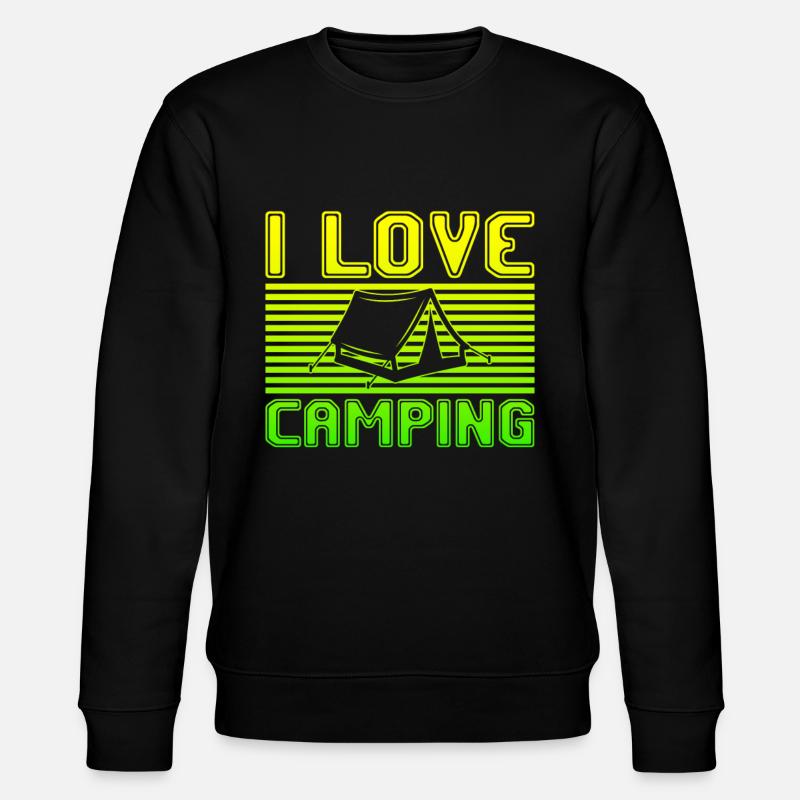 I love camping - Stanley/Stella Unisex Bio-Sweatshirt CHANGER  - Schwarz