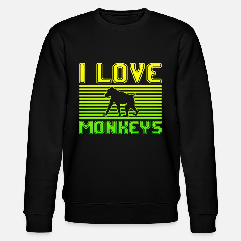 J’adore les singes - Sweat bio CHANGER Stanley/Stella Unisexe - noir