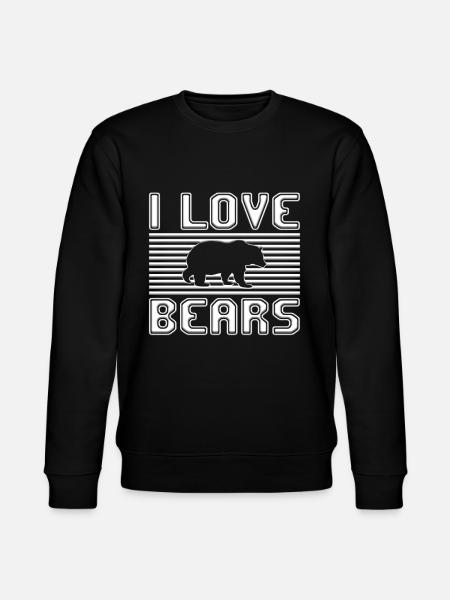I love bears - Stanley/Stella CHANGER Unisex Organic Sweatshirt - black