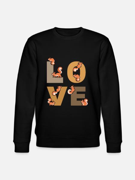 Squirrel LOVE Squirrel Nice Squirrel - Stanley/Stella CHANGER Unisex Organic Sweatshirt - black