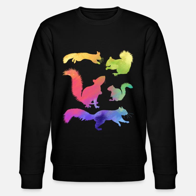 Funny squirrels, cute - Stanley/Stella CHANGER Unisex Organic Sweatshirt - black