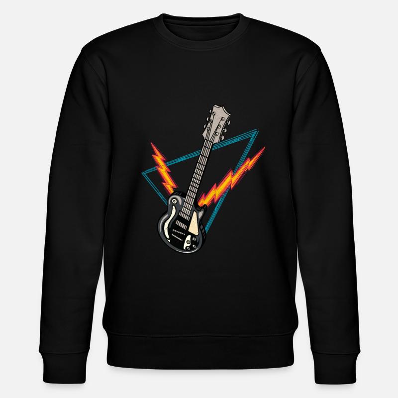 E-Gitarre Rock Gitarrist Musiker - Stanley/Stella Unisex Bio-Sweatshirt CHANGER  - Schwarz