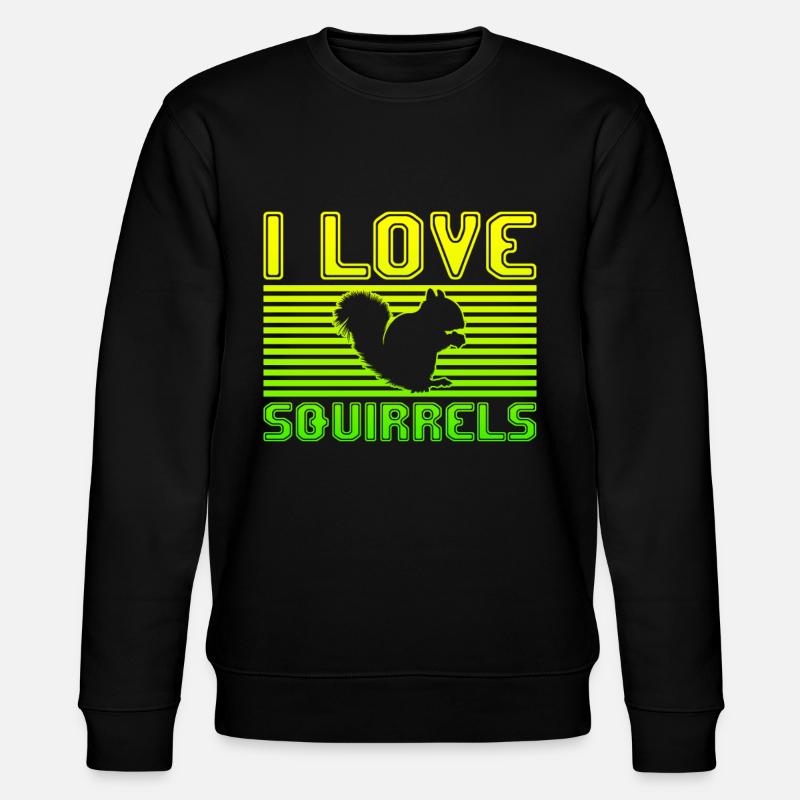 J’adore les écureuils - Sweat bio CHANGER Stanley/Stella Unisexe - noir