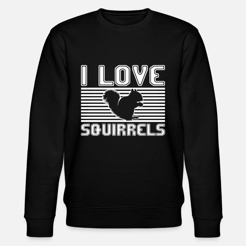 I love squirrels - Stanley/Stella Unisex Bio-Sweatshirt CHANGER  - Schwarz