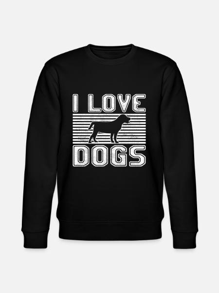 I love dogs - Stanley/Stella CHANGER Unisex Organic Sweatshirt - black