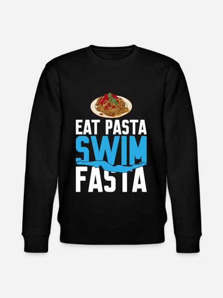 Eat Pasta Swim Fasta 10 - Stanley/Stella CHANGER Unisex Organic Sweatshirt - black