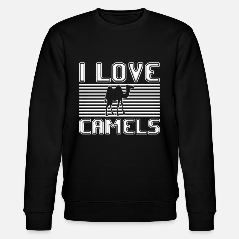 I love camels - Stanley/Stella Unisex Bio-Sweatshirt CHANGER  - Schwarz