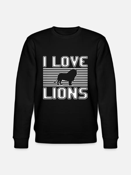 I love lions - Stanley/Stella CHANGER Unisex Organic Sweatshirt - black