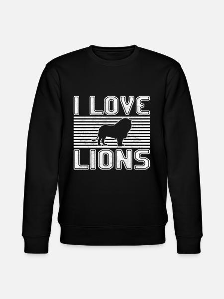 I love lions - Stanley/Stella CHANGER Unisex Organic Sweatshirt - black