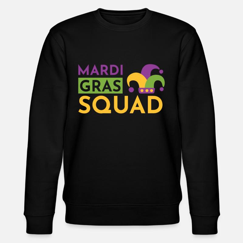 Mardi Gras Squad - Stanley/Stella CHANGER Unisex Organic Sweatshirt - black