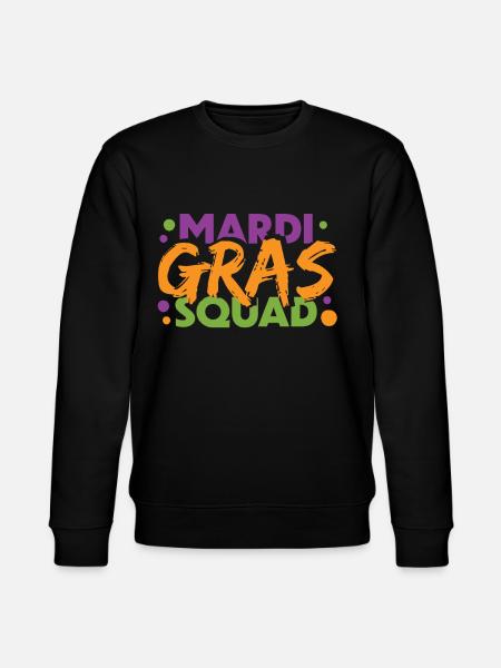 Mardi Gras Squad - Stanley/Stella CHANGER Unisex Organic Sweatshirt - black