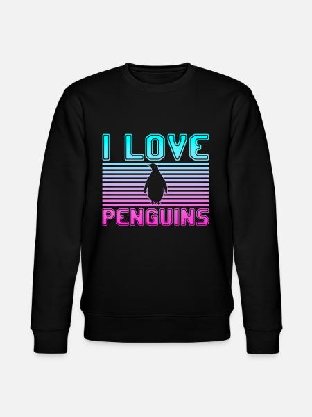 I love penguins - Stanley/Stella CHANGER Unisex Organic Sweatshirt - black