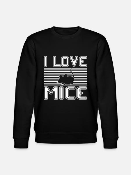 I love mice - Stanley/Stella CHANGER Unisex Organic Sweatshirt - black