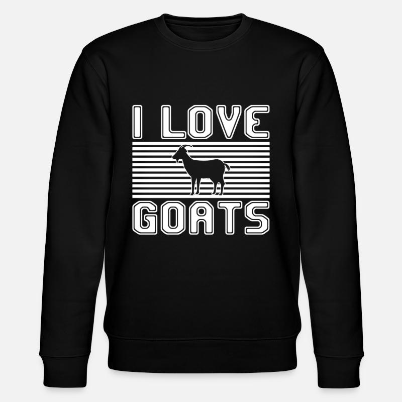 I love goats - Stanley/Stella Unisex Bio-Sweatshirt CHANGER - Schwarz
